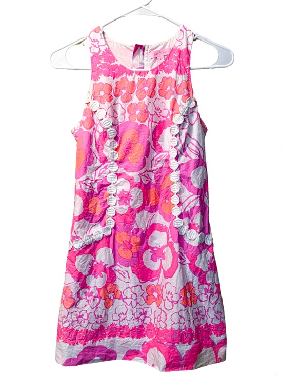 Lilly Pulitzer Dresses & Skirts - Lilly Pulitzer Pearl Shift Dress Pansy Dance Pink Orange Lace Size 0 Womens Girl